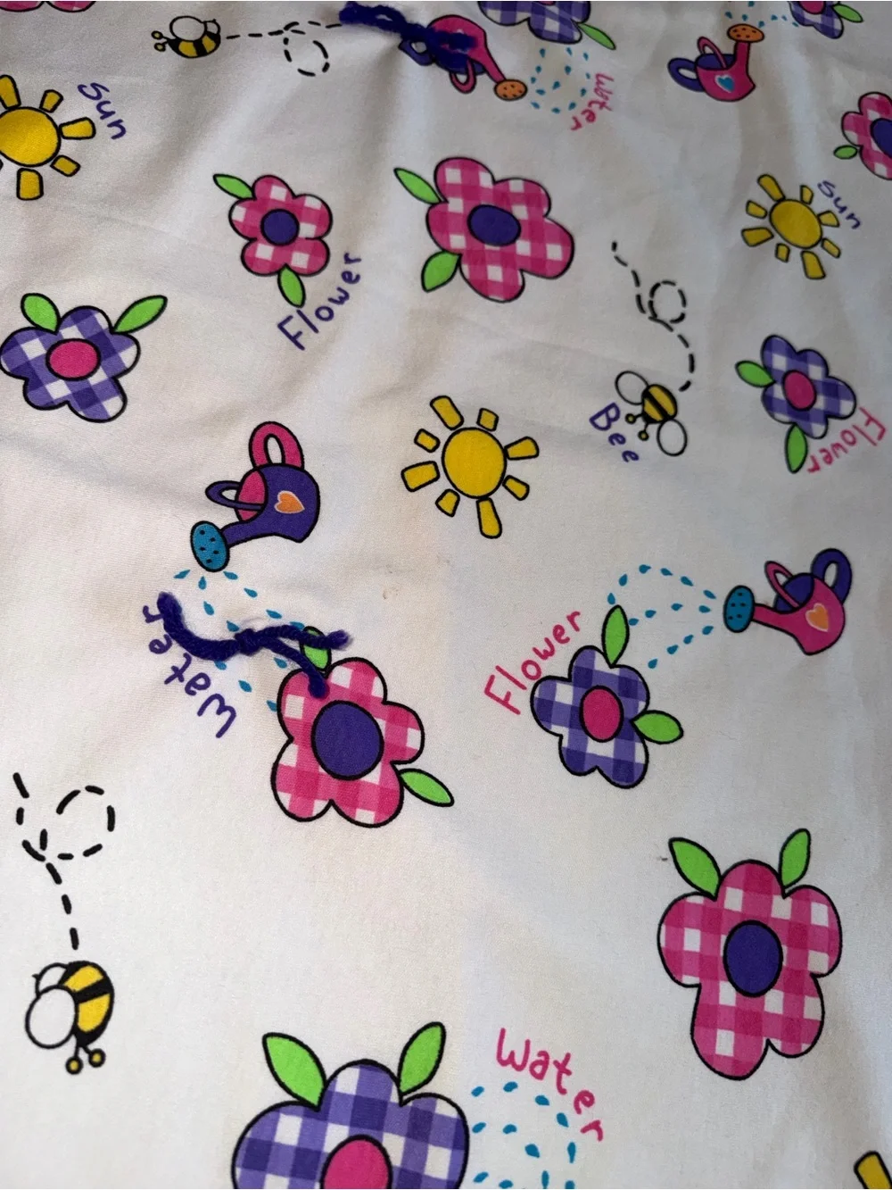 NEW Vintage Baby Toddler Quilt Patchwork Handmade Floral Butterfly Rainbow
